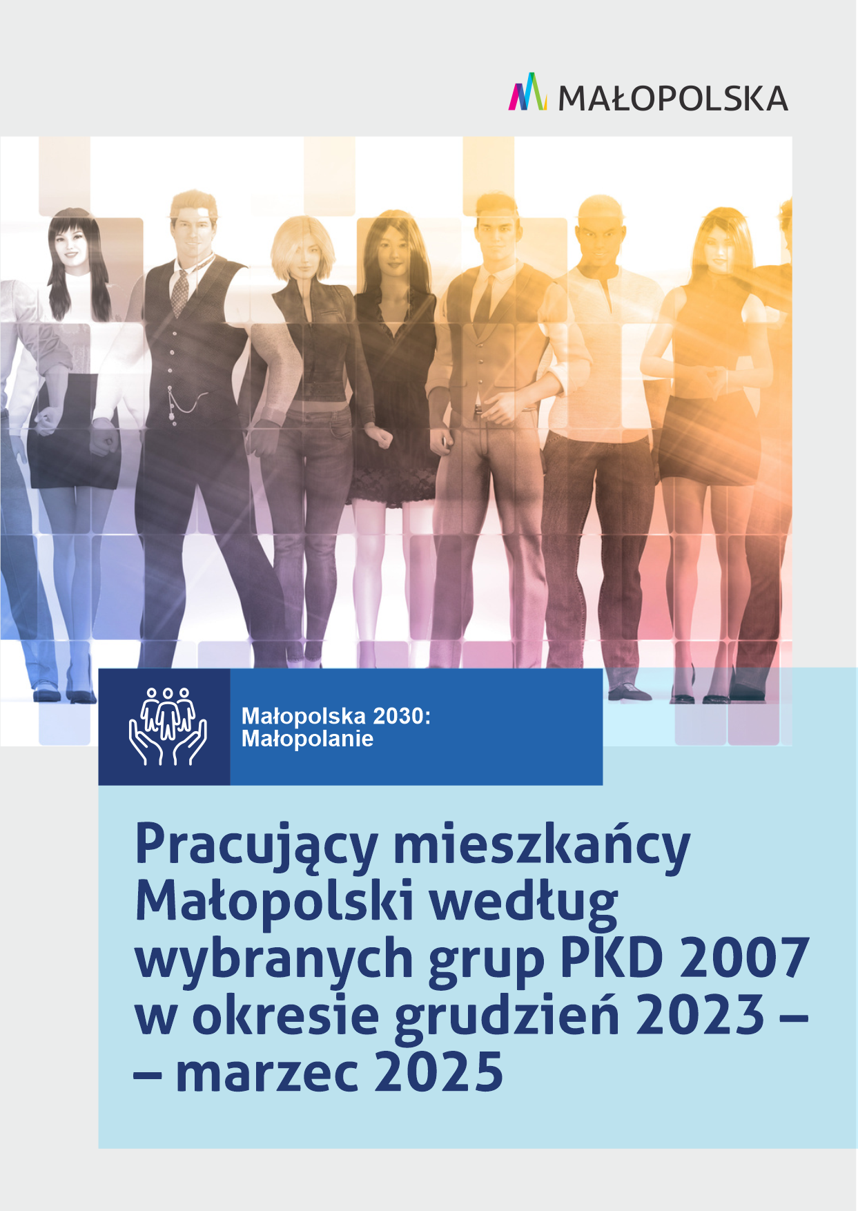 Pracujący mieszkańcy Małopolski według wybranych grup PKD 2007 w okresie grudzień 2023 – marzec 2025