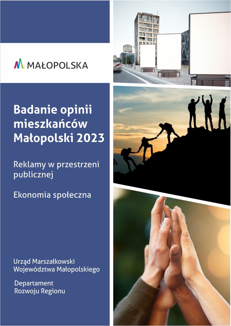 Badanie opinii Małopolan. Reklamy w przestrzeni publicznej. Ekonomia społeczna