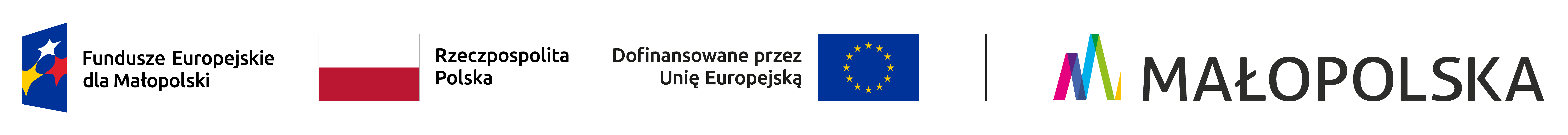 Logotypy Unii Europejskiej, Polski i Małopolski